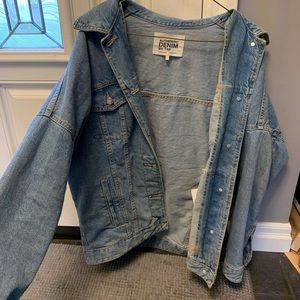 *ZARA* Light Wash Oversized Denim Jacket
